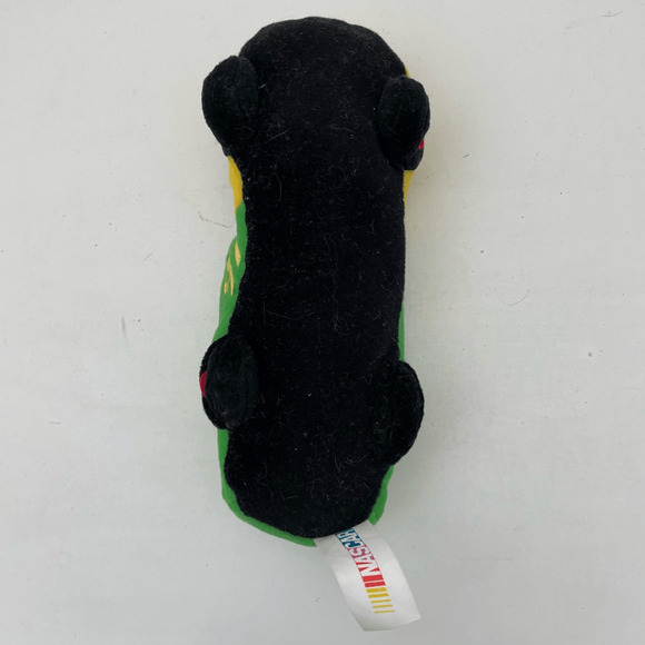 John Deere Green and Yellow Nascar Race Car Plush Beanie Toy - Picture 6 of 8